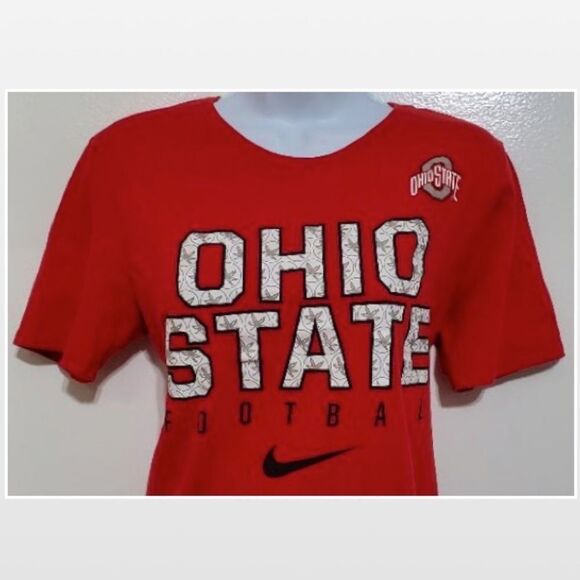 Nike Tee Shirt Womens Small Ohio State Football Red White Top - Picture 3 of 12
